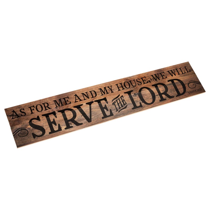 P. Graham Dunn My House Will Serve The Lord 7 x 36 Wood Pallet Wall Art Sign Plaque - Image 4